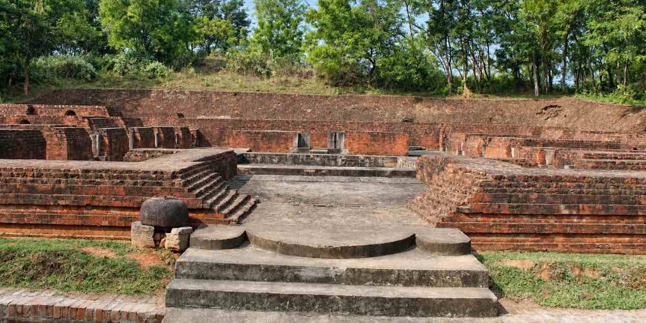 Ruins and stupa remains at the Lalitgiri Buddhist site, Odisha