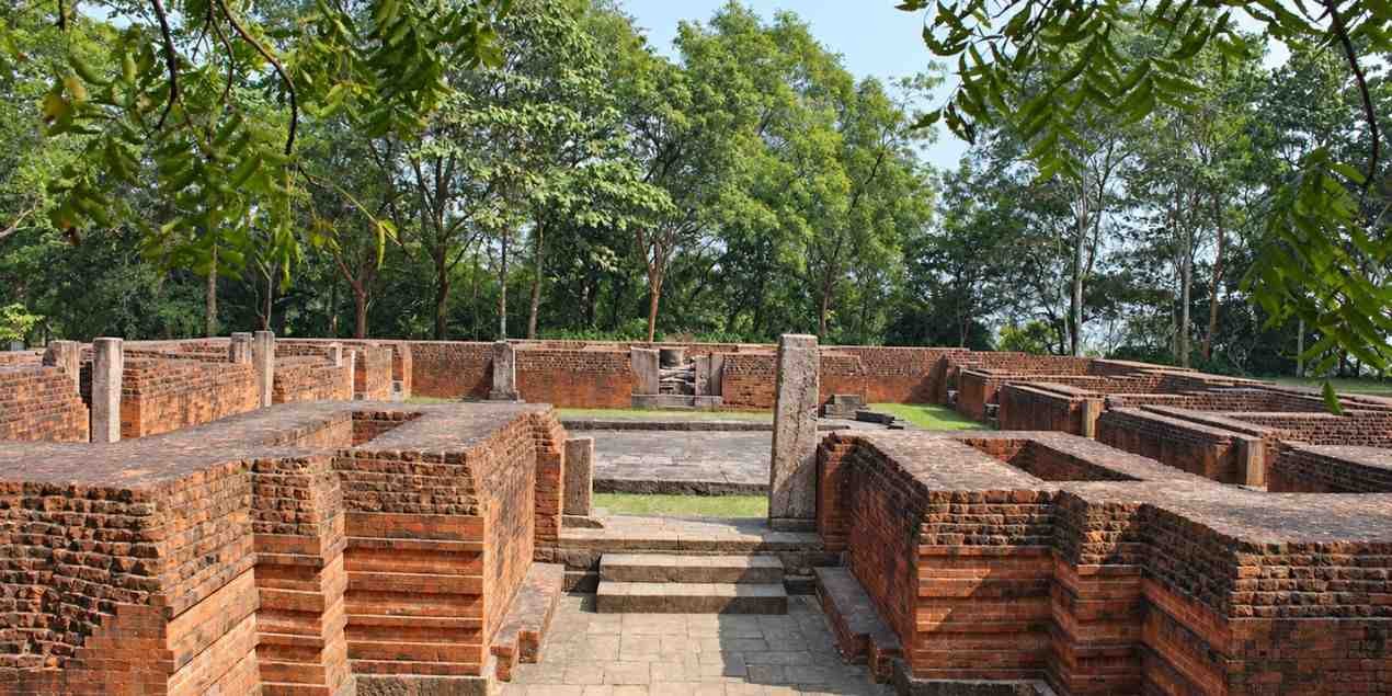 Hilltop stupa and surrounding countryside at Lalitgiri, Cuttack district