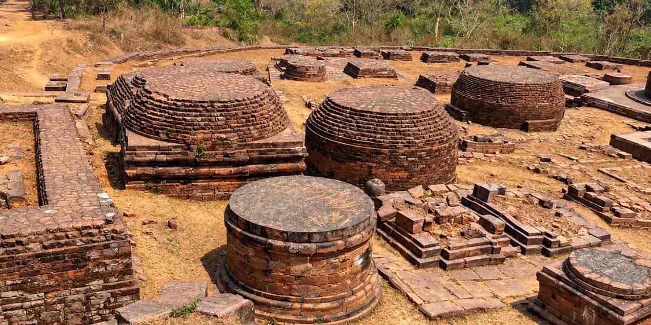 Brick monastery ruins and stupa at Udayagiri Jajpur